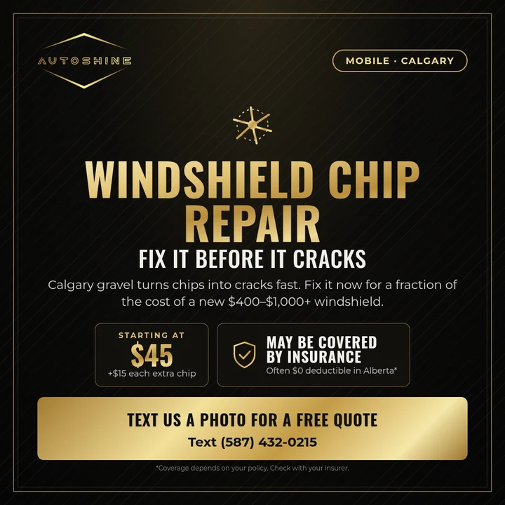 Windshield Chip Repair by Autoshine Solutions, Calgary